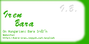 iren bara business card